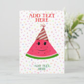 キュートスイカ誕生日 招待状 (スタンド正面)