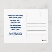 キュートスイミングガールズ誕生日プールパーティの招待状 ポストカード (裏面)