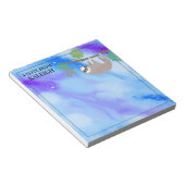 キュートスインツリーブランチブルースカイパーソナライズされた ノートパッド (アングル)