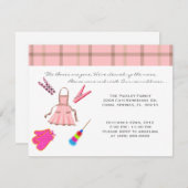 キュートスイートハウスウォーミングパーティー招待状 招待状 (正面/裏面)