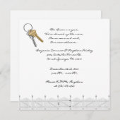 キュートスイートハウスウォーミングパーティー招待状 招待状 (正面/裏面)