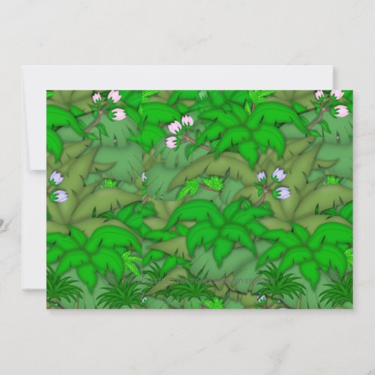 キュートスイートワイルドゼブラ誕生日 招待状 (裏面)