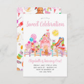キュートスウィートお祝いキャンディランド子供の誕生日 ノートカード (正面/裏面)
