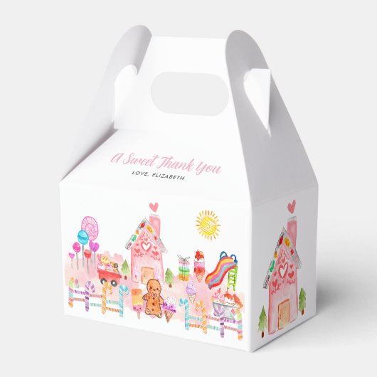 キュートスウィートお祝いキャンディランド子供の誕生日 フェイバーボックス (裏面サイド)