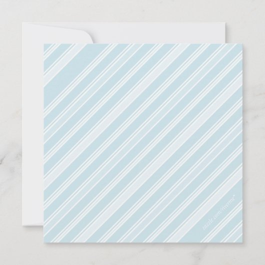 キュートスウィートコウノトリハート男の赤ちゃんシャワー 招待状 (裏面)