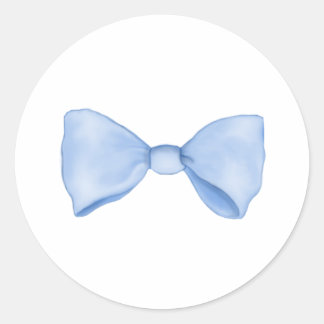 キュートスウィートシンプルベビーブルーボウ ラウンドシール