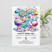 キュートスウィートチョコレート誕生日 招待状 (スタンド正面)