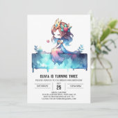 キュートスウィートプリンセス誕生日 招待状 (スタンド正面)