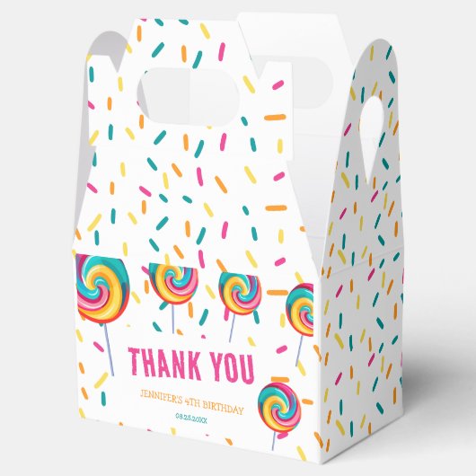 キュートスウィート棒つきキャンデーキャンディ誕生日 フェイバーボックス (オープン)