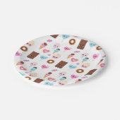 キュートスウィート&トリートお祝いバースデーパーティー ペーパープレート (アングル)