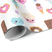 キュートスウィート&トリートお祝いバースデーパーティー ラッピングペーパー (ロールコーナー)