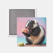 キュートスカンク食べズカラフルマカロン マグネット (正面/裏面)