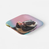 キュートスカンク食べ物ズカラフルマカロン ペーパープレート (傾斜あり)