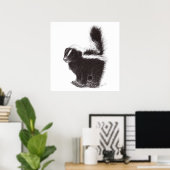 キュートスカンク – スケッチ ポスター (ホームオフィス)