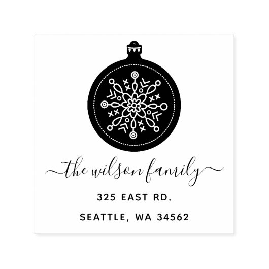 キュートスカンジナビアオーナメント北欧差出人住所 セルフインキングスタンプ (デザイン)