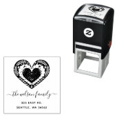 キュートスカンジナビアハート北欧差出人住所 セルフインキングスタンプ (インサイチュ)