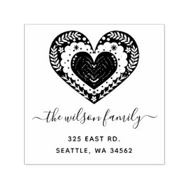 キュートスカンジナビアハート北欧差出人住所 セルフインキングスタンプ