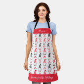 キュートスカンジナビア格言クリスマスベーキング エプロン (着用した状態)