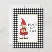 キュートスカンジナビア格言バッファロープレイドホリデーカード シーズンカード (正面)