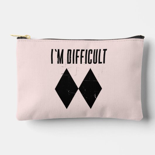 キュートスキーゲグダブルブラックダイヤモンドノベルティ アクセサリーポーチ (正面)