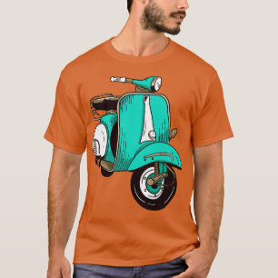 キュートスクーターイラストレーション Tシャツ