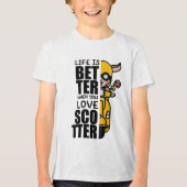 キュートスクーターヤギデザイン トライブレンドＴシャツ (正面)