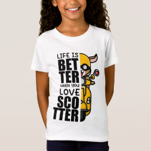 キュートスクーターヤギデザイン Tシャツ