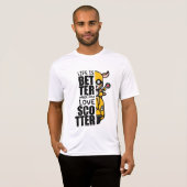 キュートスクーターヤギデザイン Tシャツ (正面フル)