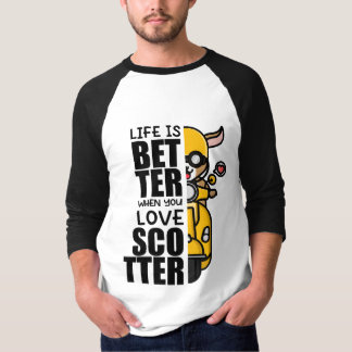 キュートスクーターヤギデザイン Tシャツ