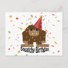 キュートスクーチー誕生日ビッグフット ポストカード
