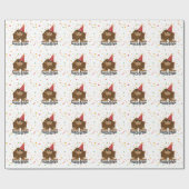 キュートスクーチー誕生日ビッグフット ラッピングペーパー (フラット)