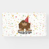 キュートスクーチー誕生日ビッグフット 横断幕 (横)
