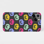 キュートスケアカラフルカボチャ顔ハロウィーン iPhoneケース (裏面横)