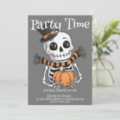キュートスケルトンイラストレーションパーティの招待状 招待状 (スタンド正面)