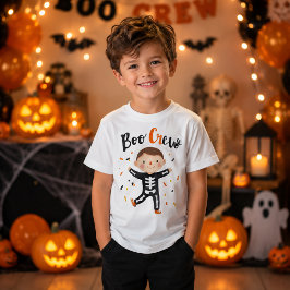 キュートスケルトンボーイブークルー ハロウィン キッズ Tシャツ
