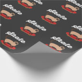 キュートスケートボード猫好きスケートボードファン ラッピングペーパー (角)