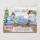 キュートスコティッシュテリアコージーニューホームムービング 案内ポストカード (正面)