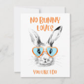 キュートスタイリッシュおもしろいイースターバニー シーズンカード (正面)