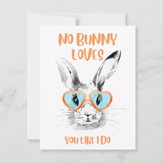 キュートスタイリッシュおもしろいイースターバニー シーズンカード (正面)