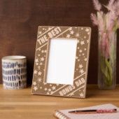 キュートスタークールおもしろいシナ最高のーザボーナスパパ レーザー彫刻フレーム (左)