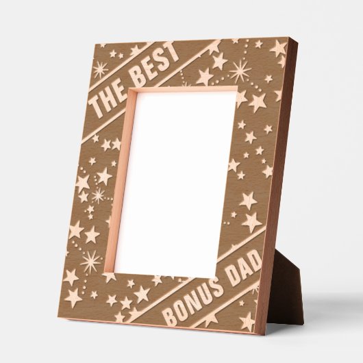 キュートスタークールおもしろいシナ最高のーザボーナスパパ レーザー彫刻フレーム (左)