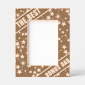 キュートスタークールおもしろいシナ最高のーザボーナスパパ レーザー彫刻フレーム (正面)