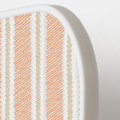 キュートストライプのオレンジ ピックルボールラケット (左詳細)