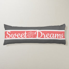 キュートストライプのカラー灰色とピンク ボディピロー