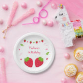 キュートストロベリーベリースウィート誕生日 ペーパープレート (パーティー)
