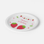 キュートストロベリーベリースウィート誕生日 ペーパープレート (アングル)