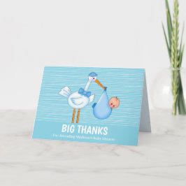 キュートストークビッグ感謝していブルーサンキューカード カード