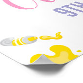 キュートスナインボー絵を描アート誕生日へようこそ ポスター (角)