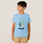 キュートスノーグローブハッピーホリデー Tシャツ (正面フル)