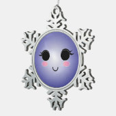 キュートスノーフレークオーナメント スノーフレークピューターオーナメント (右)